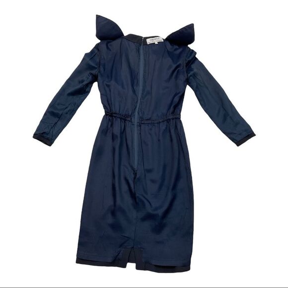 CHETTA B Women’s Sherrie Bloom Peter Noviello Blue embroidery knee Dress Size 2. - Picture 9 of 16